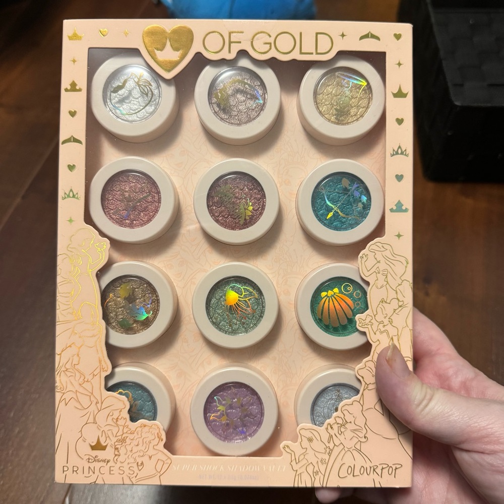 ColourPop Disney Princess heart of gold super shock Eyeshadow Collection